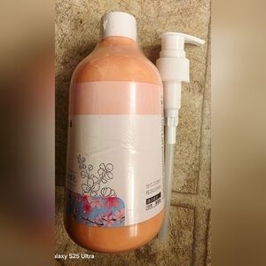 CCA Floral Peach and White Lotion Bottle with Pump